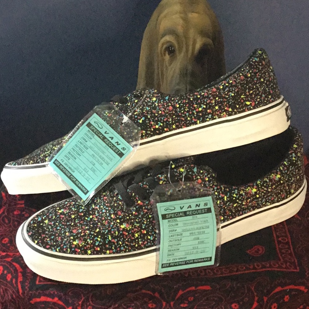 Custom nwt VANS splatter sneakers 11 men’s